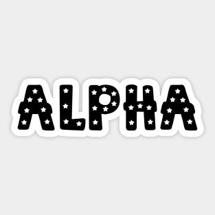 Alpha Star Letters Sticker